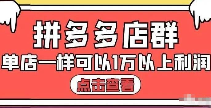 拼多多店群单店一样可以产出1万5以上利润【付费文章】-知创网