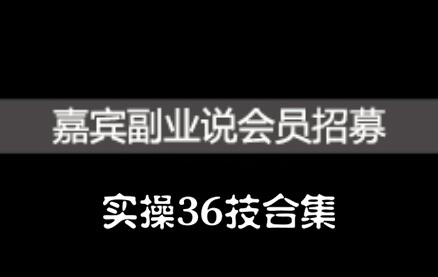 嘉宾副业说实操36技合集，价值1380元-知创网