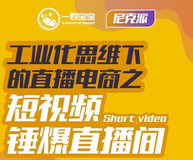 尼克派·工业化思维下的直播电商之短视频锤爆直播间，听话照做执行爆单-知创网