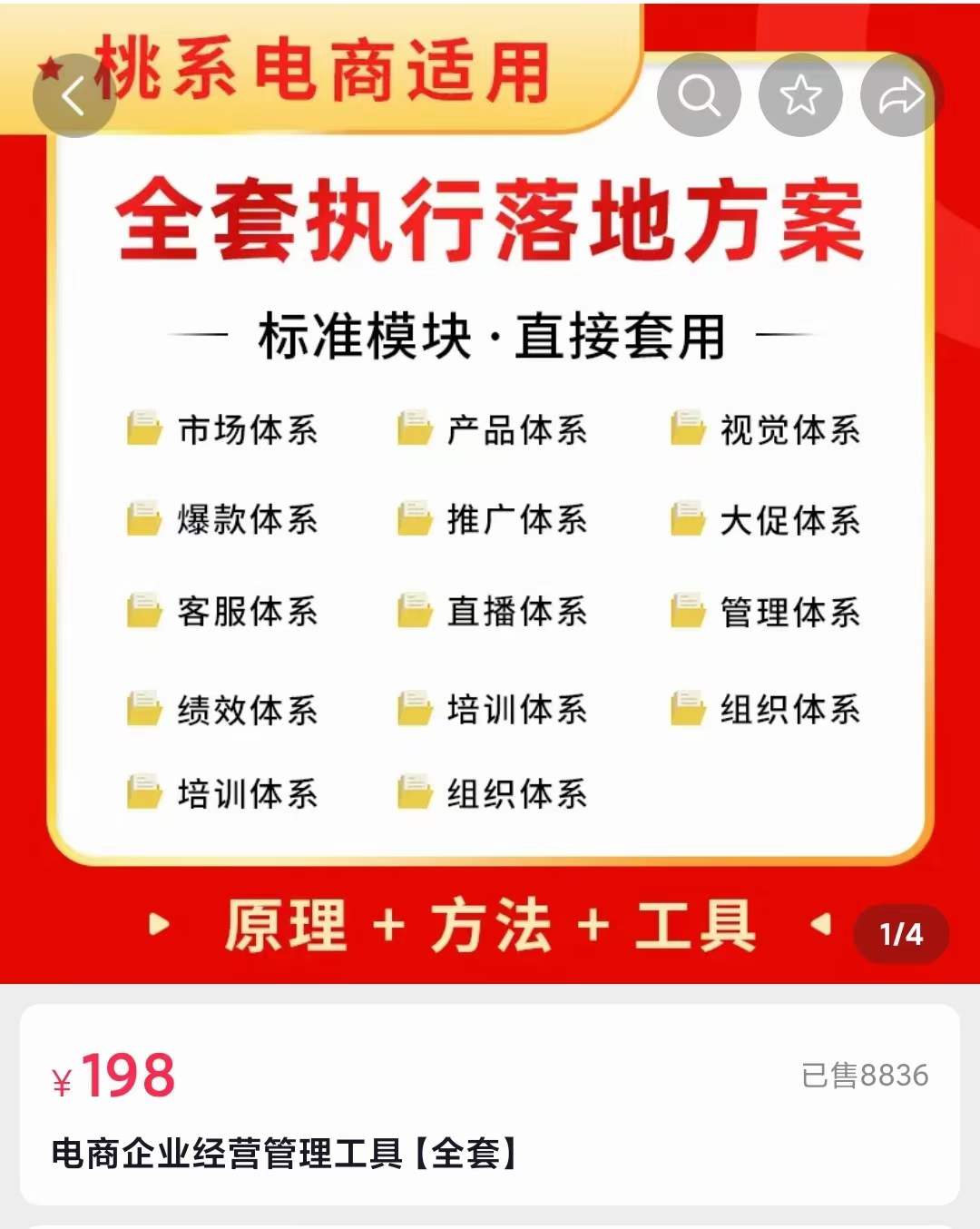 外面卖198·电商企业经营管理工具：全套执行落地方案 标准模块·直接套用-知创网