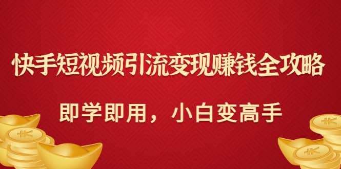 快手短视频引流变现赚钱全攻略：即学即用，小白变高手（价值980元）-知创网