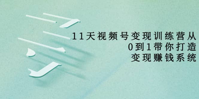 好望角·11天视频号变现训练营，从0到1打造变现赚钱系统（价值398）-知创网