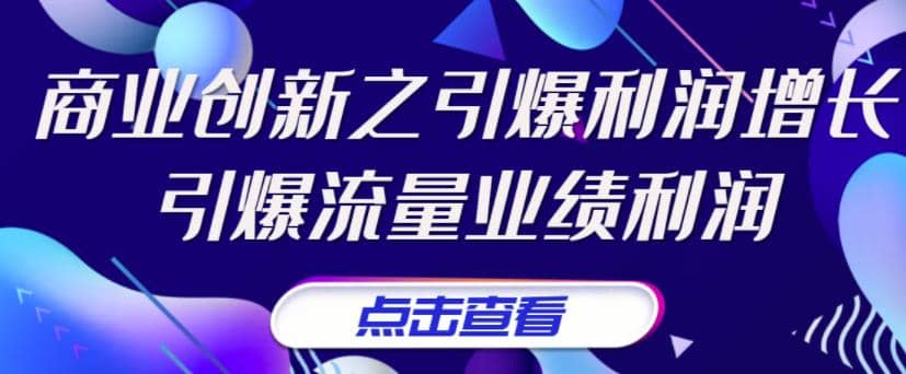 《商业创新之引爆利润增长》引爆流量业绩利润-知创网