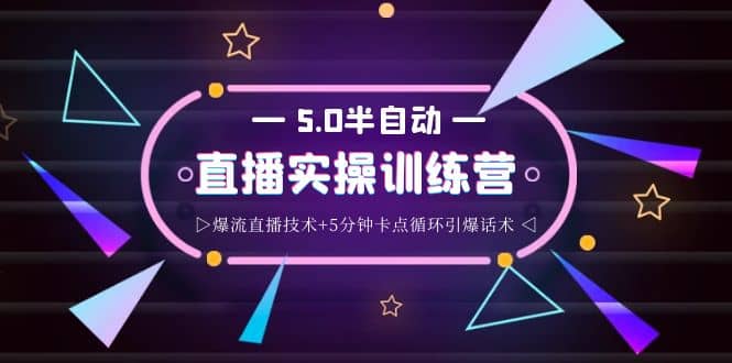 蚂蚁·5.0半自动直播2345打法，半自动爆流直播技术+5分钟卡点循环引爆话术-知创网