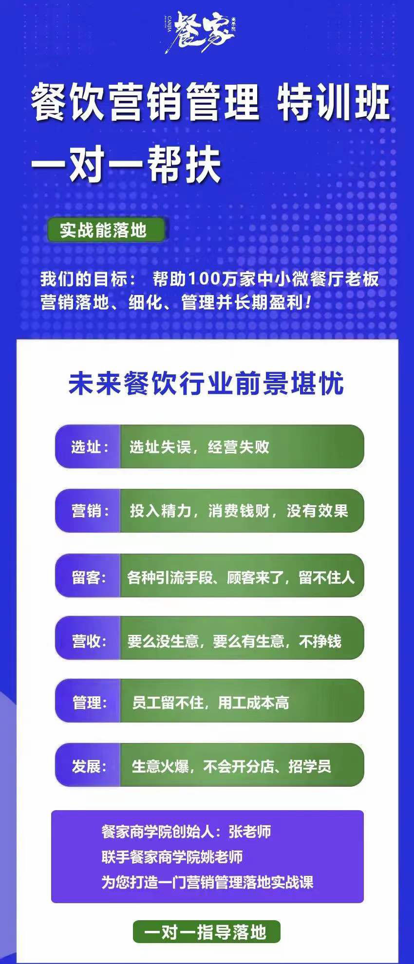 图片[1]-餐饮营销管理特训班：选址 营销 留客 营收 管理 发展-知创网