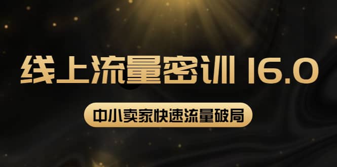 2022秋秋线上流量密训16.0：包含 暴力引流10W 中小卖家流量破局技巧 等等！-知创网