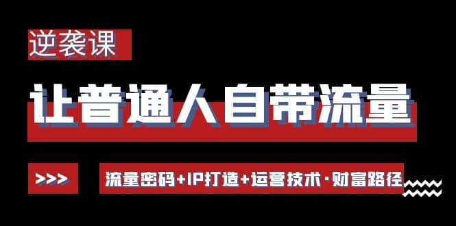 让普通人自带流量的逆袭课：流量密码 IP打造 运营技术·财富路径-知创网