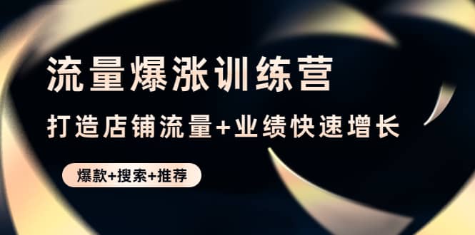 流量爆涨训练营：打造店铺流量 业绩快速增长 (爆款 搜索 推荐)-知创网