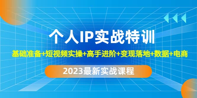 2023个人IP实战特训：基础准备 短视频实操 高手进阶 变现落地 数据 电商-知创网