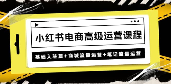 小红书电商高级运营课程：基础入驻篇 商城流量运营 笔记流量运营-知创网