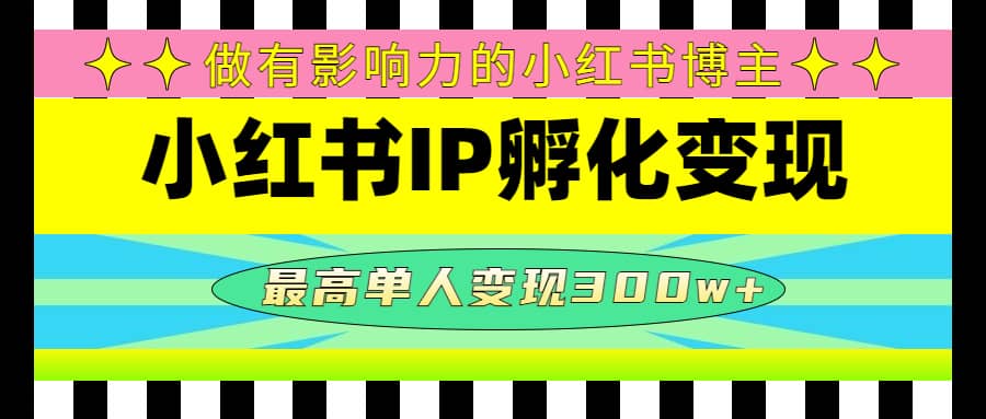 某收费培训-小红书IP孵化变现：做有影响力的小红书博主-知创网