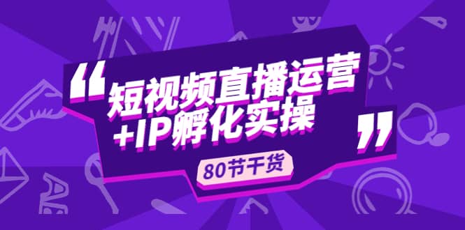 短视频直播运营 IP孵化实战：80节干货实操分享-知创网