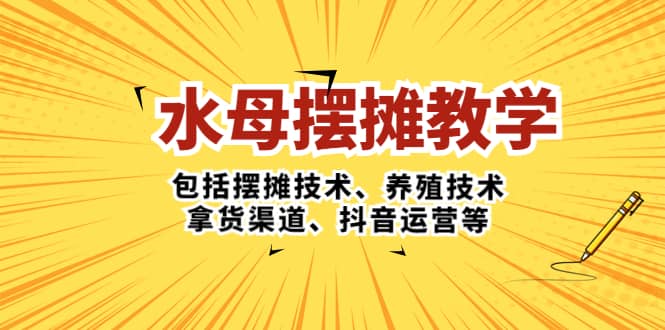 水母·摆摊教学，包括摆摊技术、养殖技术、拿货渠道、抖音运营等-知创网