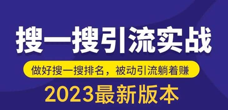 外面收费980的最新公众号搜一搜引流实训课，日引200+-知创网