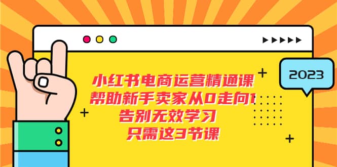 小红书电商·运营精通课，帮助新手卖家从0走向1 告别无效学习（7节视频课）-知创网