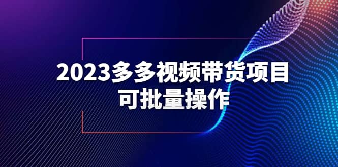 2023多多视频带货项目，可批量操作【保姆级教学】-知创网