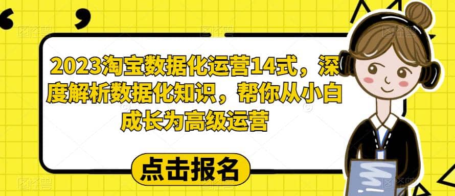 2023淘宝数据化-运营 14式，深度解析数据化知识，帮你从小白成长为高级运营-知创网