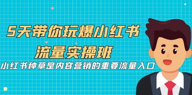 5天带你玩爆小红书流量实操班，小红书种草是内容营销的重要流量入口-知创网