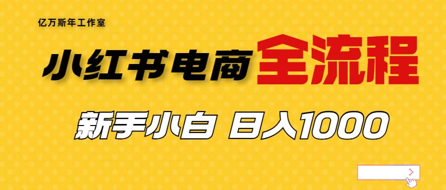 外面收费4988的小红书无货源电商从0-1全流程，日入1000＋-知创网