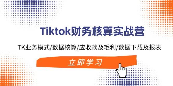 Tiktok财务核算实战营：TK业务模式/数据核算/应收款及毛利/数据下载及报表-知创网