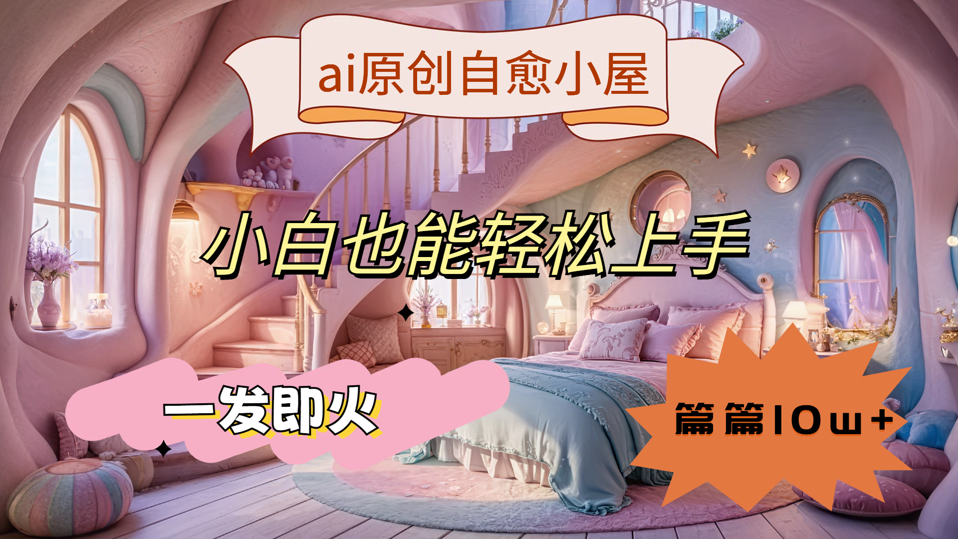 ai原创治愈小屋，小白也能轻松上手，一发即火，篇篇10w+-知创网