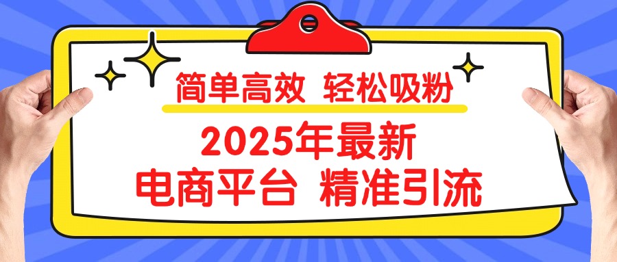 2025年最新电商平台精准引流 简单高效 轻松吸粉-知创网