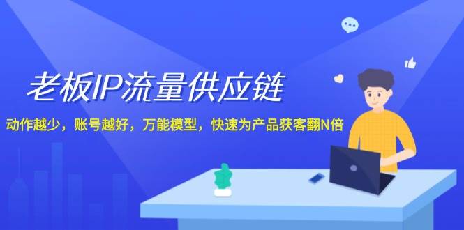 老板 IP流量 供应链，动作越少，账号越好，万能模型，快速为产品获客翻N倍-知创网