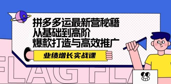 拼多多运最新营秘籍：业绩 增长实战课，从基础到高阶，爆款打造与高效推广-知创网